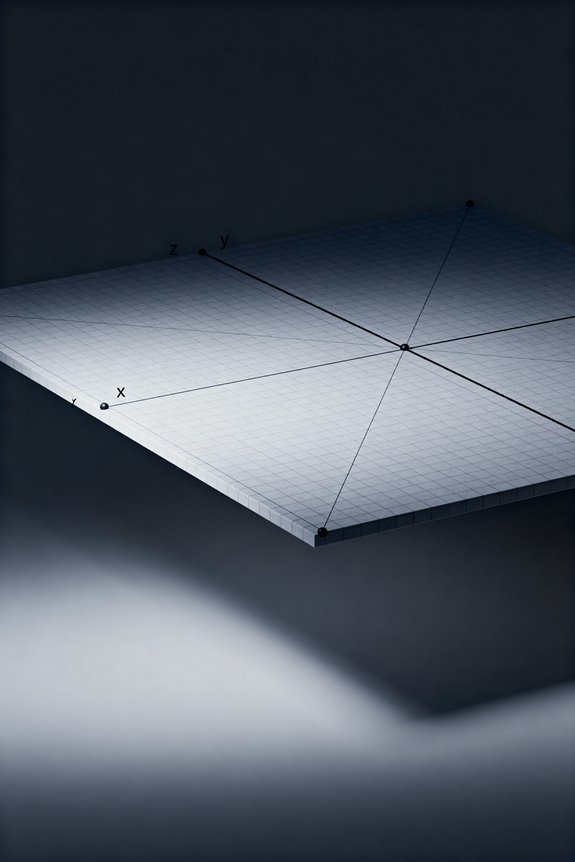 three dimensional flat surface